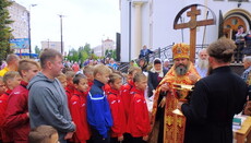 Юні футболісти Кропивницького прийшли в храм за благословенням на змагання
