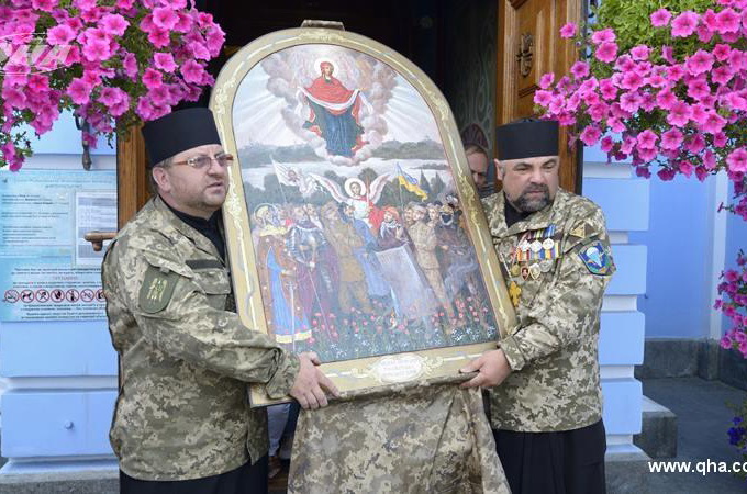 В УПЦ КП освятили «ікону» з солдатами, що воюють на Донбасі