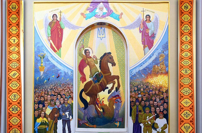 В Кременце в соборе КП создают фреску с активистами Майдана и бойцами ВСУ