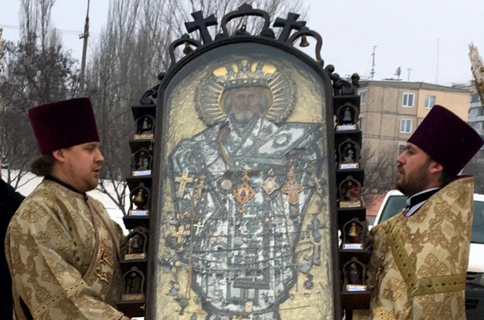 У Кривий Ріг привезли чудотворну ікону святителя Миколая з Чорнобиля