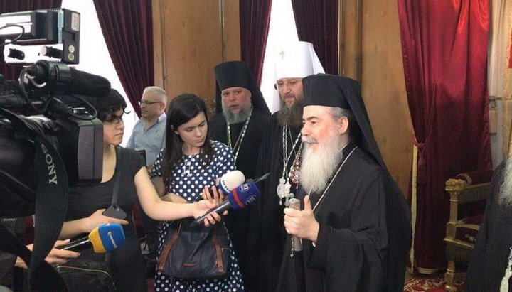 В Иерусалиме состоялась встреча официальной делегации УПЦ с Иерусалимским Патриархом Феофилом III