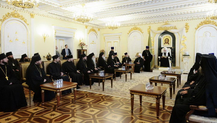 Патриарх Кирилл на встрече с делегациями Поместных Православных Церквей