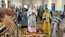 Zoria holds a "bishop's divine service" in seized UOC church in Pryputni