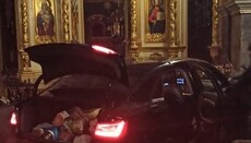 В Тернополе автомобиль въехал в собор УГКЦ