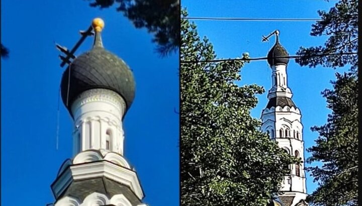 Ураган сломал крест на храме под Санкт-Петербургом