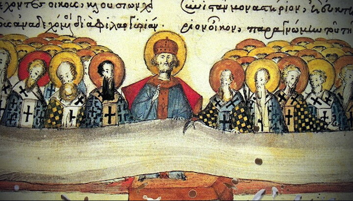 The Quinisext, or the Trullan Ecumenical Council. A book miniature. Fragment. Photo: testy.online