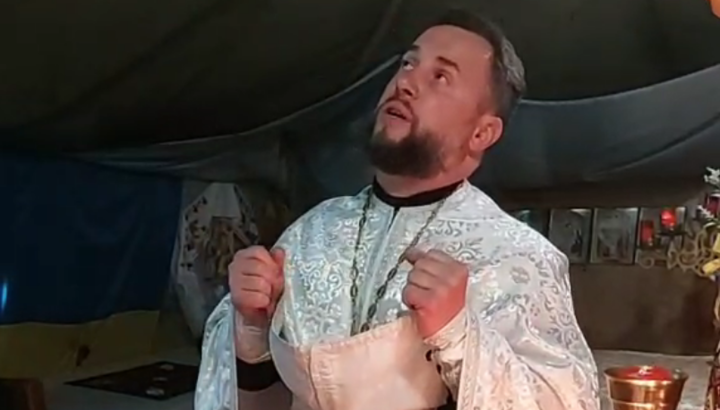 “Priest” Roman Hryshchuk. Photo: screenshot from Hryshchuk’s Facebook page