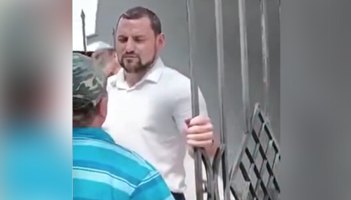 Захват возглавил депутат Хмельницкого райсовета А. Черниевич. Фото: скриншот телеграм-канала Хмельницкой епархии