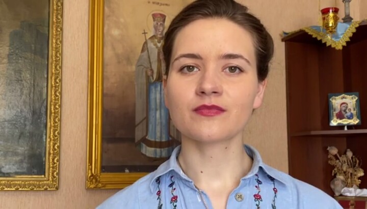 Глава Общественного союза «Миряне» в Ровенской области Татьяна Царук. Фото: скриншот видео Telegram-канала «Тетяна Царук. У пошуках істини»