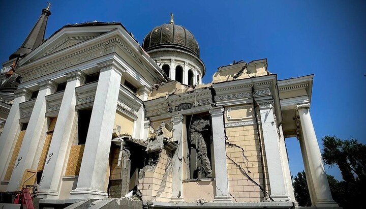 Ο καθεδρικός ναός της Μεταμορφώσεως του Σωτήρος της ΟΟΕ στην Οδησσό. Φωτογραφία: t.me/odesacityofficial
