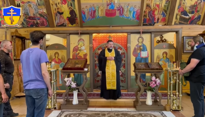 Archpriest Viacheslav Yakovenko. Photo: a video screenshot of the YouTube channel "Military Clergy of the UOC"