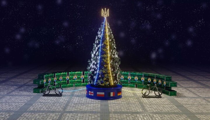 Святкова ялинка у Києві у 2022 році. Фото: BBC