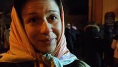 Участница молитвенного стояния возле Лавры: Меня не смущают дождь и снег