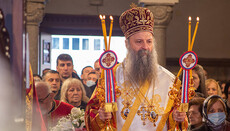 Ο Σέρβος Πατριάρχης συνεχάρη τον Κιέβου Ονούφριο για την ημέρα της επισκοπικής του χειροτονίας