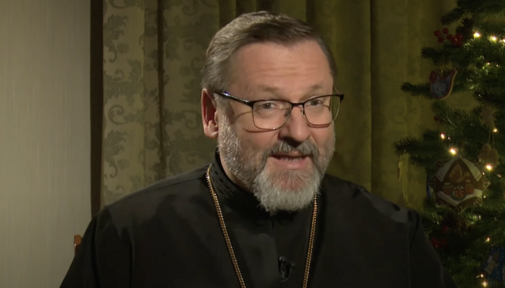 Head of the UGCC S. Shevchuk. Photo: screenshot from the "We Are Ukraine" channel
