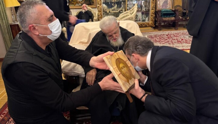 Патриарх Илия и новый президент Грузии. Фото: пресс-служба Кавелашвили