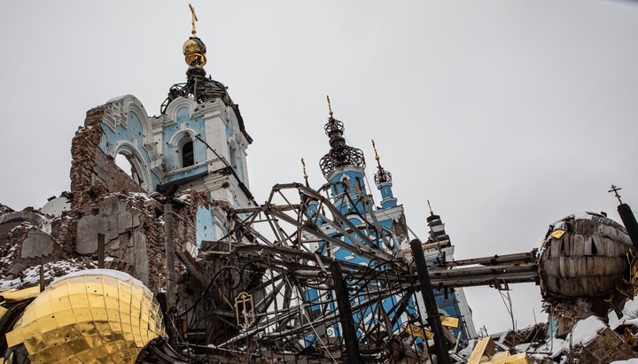 Destroyed UOC church in Donetsk Region. Photo: oikoumene
