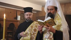 Pat Daniel consecrates ingredients for myrrh-boiling in Bulgarian Church