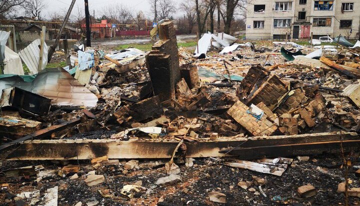Разрушенный храм во имя святителя Иоанна Златоуста в городе Покровск. Фото: Покровское викариатство