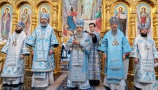 Ο Μακαριώτατος προήδρευσε της Λειτουργίας στον Ναό της Ευαγγελίστριας στο Κίεβο.