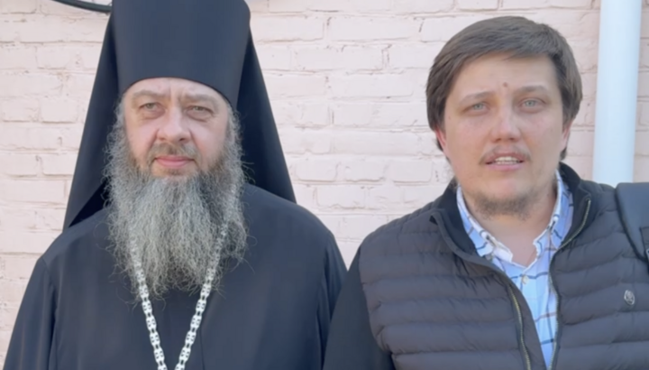 Archimandrite Theognost (Yurash) and his lawyer Nikita Chekman. Photo: UOC