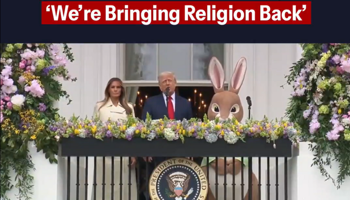 Donald Trump at the White House, April 21, 2025. Photo: Screenshot from video on X