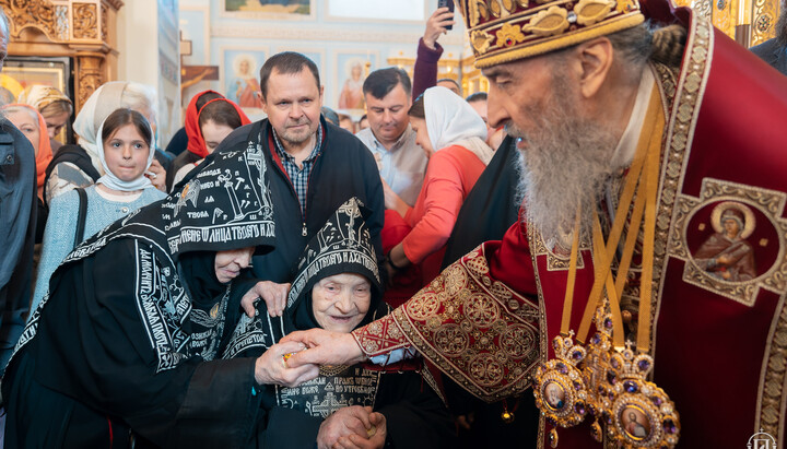 Блаженніший Митрополит Онуфрій у Флоровському монастирі столиці. Фото: пресслужба УПЦ