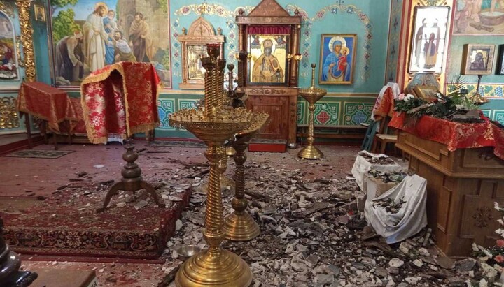 The UOC Church of the Nativity of Christ in Shostka was damaged by shelling. Photo: UOJ