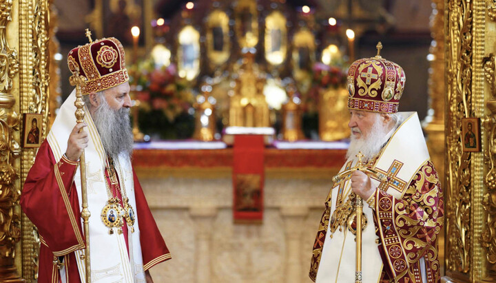 Patriarchs Porfirije and Kirill. Photo: patriarchia.ru