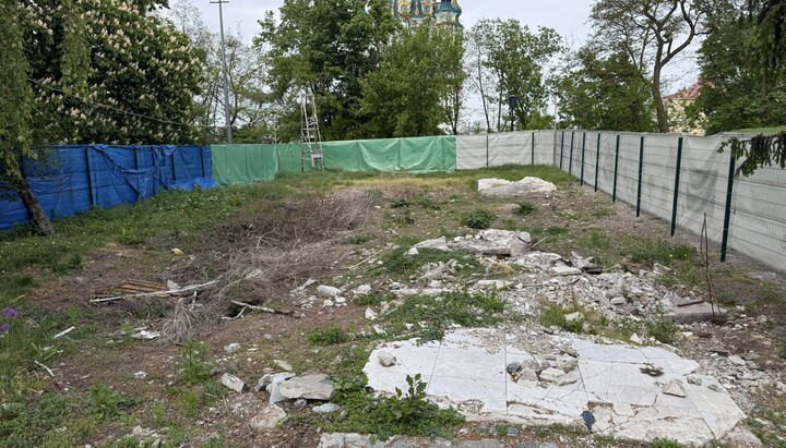 Site where the UOC’s Tithe Church once stood. Photo: Viktor Kushnir