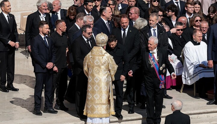 Sviatoslav Shevchuk and Volodymyr Zelensky at the funeral of Pope Francis in the Vatican, April 26, 2025. Photo: ugcc.ua