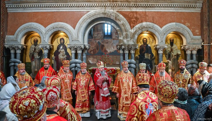 Думенко с коллегами в Кирилловском храме Киева. Фото: ПЦУ
