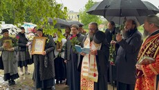 Παράκληση στη θέση της Μονής των Δεκάτων της UOC την επέτειο της κατεδάφισής της