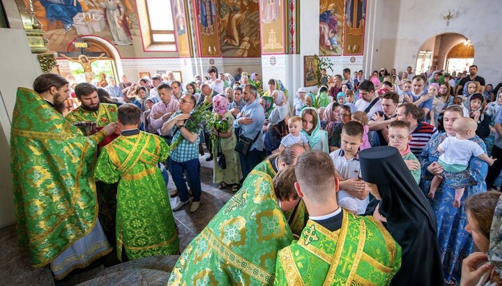 Divine Liturgy at the Church of St. Spyridon in Cherkasy. Photo: t.me/Cherkasy_Blagovestnyk