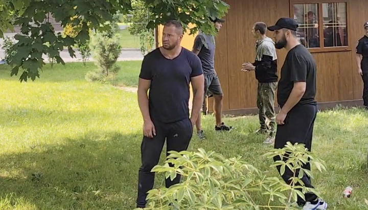 OCU militants on the cathedral grounds. Photo: UOJ