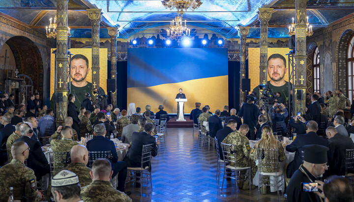 Виступ Зеленського в Києво-Печерській лаврі. Фото: сайт ОП