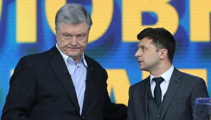 Порошенко і Зеленський на президентських дебатах. Фото: ТСН