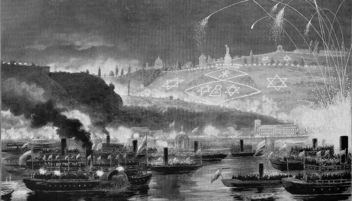 Святкування 900-річчя хрещення Русі у Києві 15 липня 1888 р.⁠⁠ Фото: «Всемірная иллюстрація»