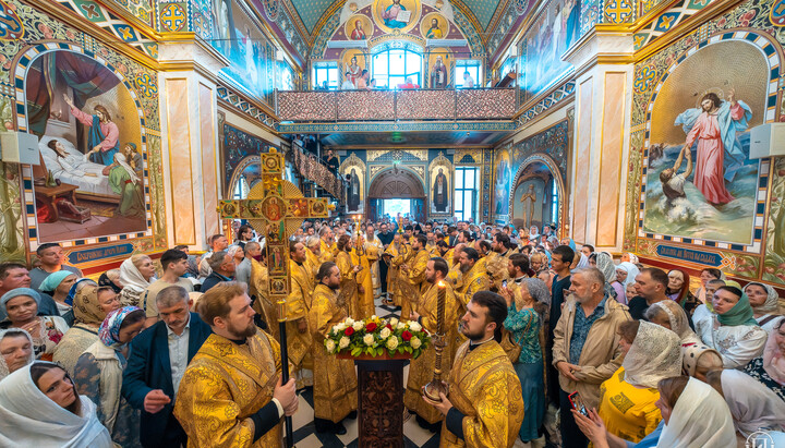 Divine service on the Day of the Baptism of Rus’ at the Kyiv-Pechersk Lavra. Photo: UOC