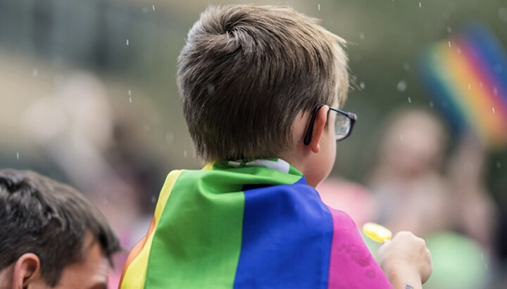 A child with an LGBT flag. Photo: christianpost.com