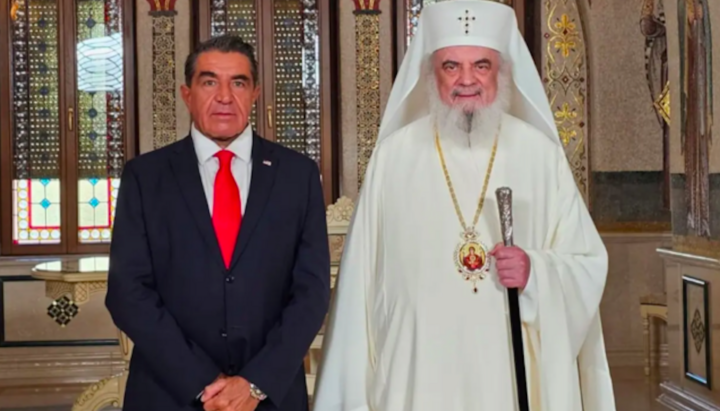 Patriarch Daniel and U.S. Special Envoy Paolo Zampolli in Bucharest. Photo: Orthodox Times