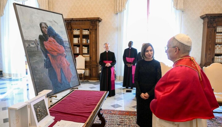 President of Moldova Maia Sandu at a meeting with Pope Leo XIV in the Vatican, September 12, 2025 Photo: newsmaker