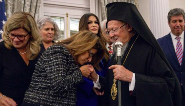 Representatives of the State Department at a meeting with Patriarch Bartholomew. Photo: Orthodox Times