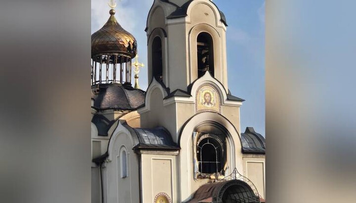 Сгоревший Успенский собор в Константиновке. Фото: Покровское викариатство
