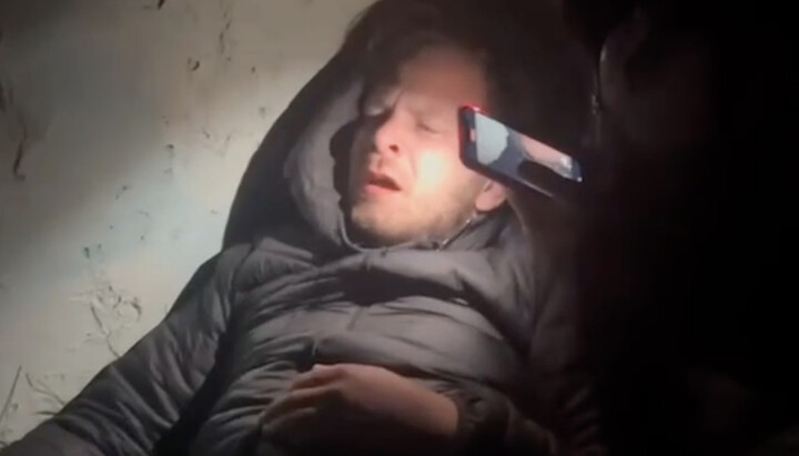 The deacon of the UOC, a victim of the cathedral invaders in Volodymyr. Photo: a screenshot from orthodox_faith