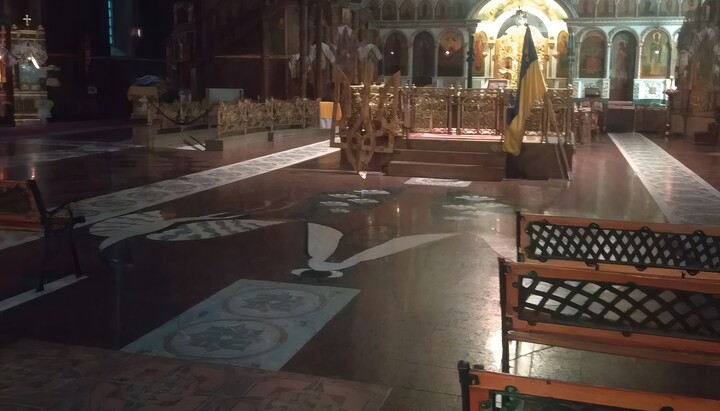 The Mykhailivsky Cathedral in Cherkasy a year after the seizure. Photo: "Pervyi Kazatskyi"