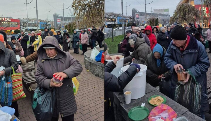 Στο Κίεβο, η Ουκρανική Ορθόδοξη Εκκλησία (ΟΟΕ) διοργάνωσε φιλανθρωπικό γεύμα για τους άπορους