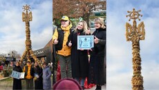 Tallest "Christmas didukh" of Ukraine installed in Bila Tserkva