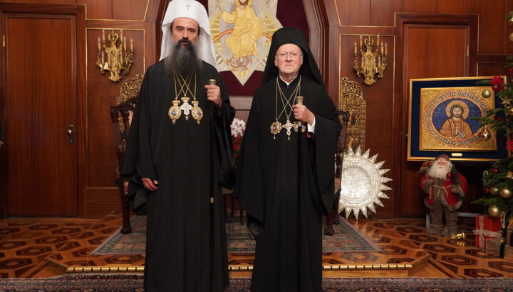 Патріарх Варфоломій і Патріарх Даніїл. Фото: orthodoxia news agency.