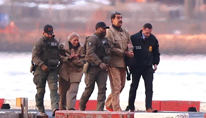 Maduro with his wife in the USA. Photo: Fox News